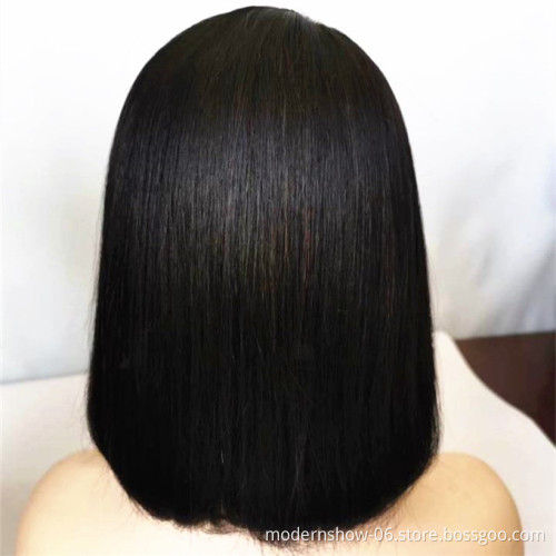 Full Cuticles Aligned Short Pixie Cut 100% Virgin Hair Lace Wig Bob Hair Wig Front Lace Wig  for black women
